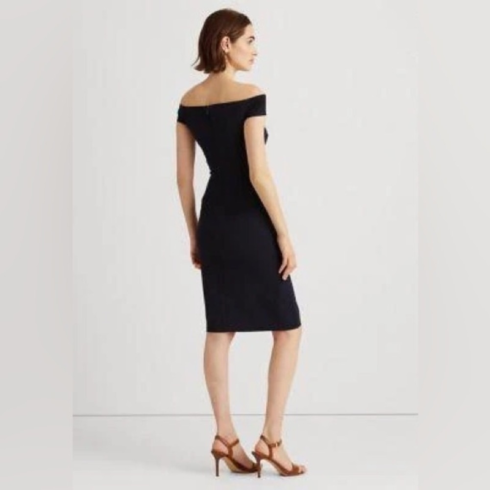 Ralph Lauren Crepe Off The Shoulder Dress - Picture 2 of 12